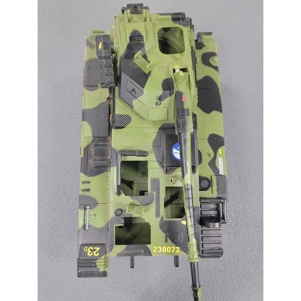 Vintage 1986 Lanard Toys Tank Green Camouflage‎ Army Vehicle Toy Broken Parts